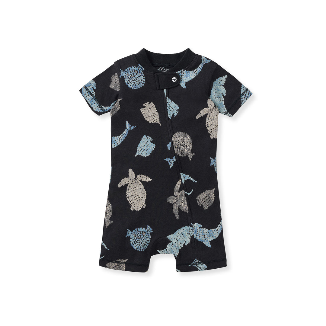 Mosaic Sea Animals Sleeper Romper