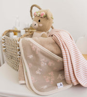 Whimsical Floral Organic Knit Terry Towels Set of 2