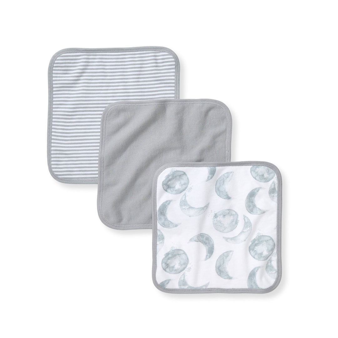 Hello Moon Organic Cotton Knit Terry Washcloths 3 Pack