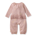 Load image into Gallery viewer, Budding Beauty Organic Baby Girl Jumpsuit Back
