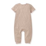 Load image into Gallery viewer, Chunky Slub Organic Baby Boy Jumpsuit Back
