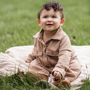 Product Image 1 of Acid Wash Organic Baby Boy Jumpsuit - Ginger Loaf