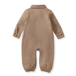 Load image into Gallery viewer, Acid Wash Organic Baby Boy Jumpsuit - Ginger Loaf Back
