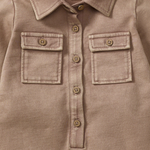 Load image into Gallery viewer, Acid Wash Organic Baby Boy Jumpsuit - Ginger Loaf Swatch
