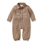 Load image into Gallery viewer, Acid Wash Organic Baby Boy Jumpsuit - Ginger Loaf

