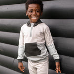Load image into Gallery viewer, Product Image 1 of Color Blocked Sweatshirt &amp; Pants Set - Bobcat
