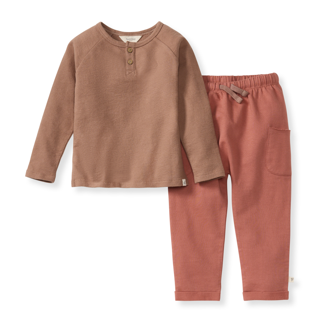 Textured Knit Infant Tee Set