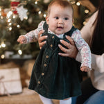 Load image into Gallery viewer, Product Image 1 of Poinsettia Fair Isle Organic Girl Tee &amp; Dress Set
