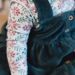Load image into Gallery viewer, Product Image 2 of Poinsettia Fair Isle Organic Girl Tee &amp; Dress Set
