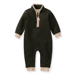 Load image into Gallery viewer, Quarter Zip Baby Boy Jumpsuit
