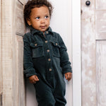 Load image into Gallery viewer, Product Image 2 of Knit Corduroy Organic Baby Boy Jumpsuit
