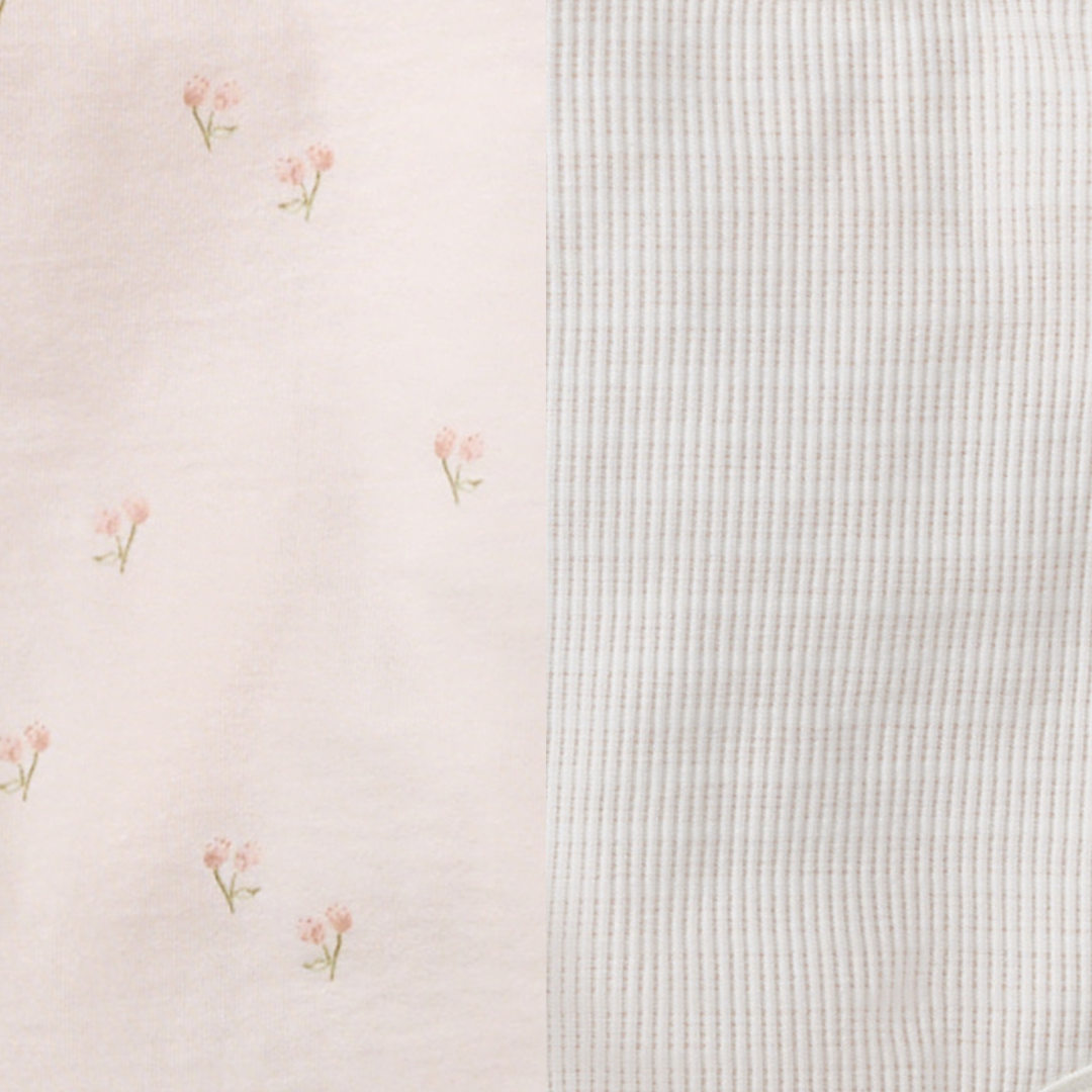 Ditsy Floret 3 Piece Bodysuit & Pant Set Swatch