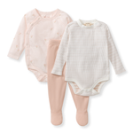Load image into Gallery viewer, Ditsy Floret 3 Piece Bodysuit &amp; Pant Set

