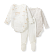 Amsterdam 3 Piece Bodysuit & Pant Set - Eggshell Back