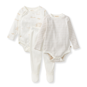 Amsterdam 3 Piece Bodysuit & Pant Set - Eggshell
