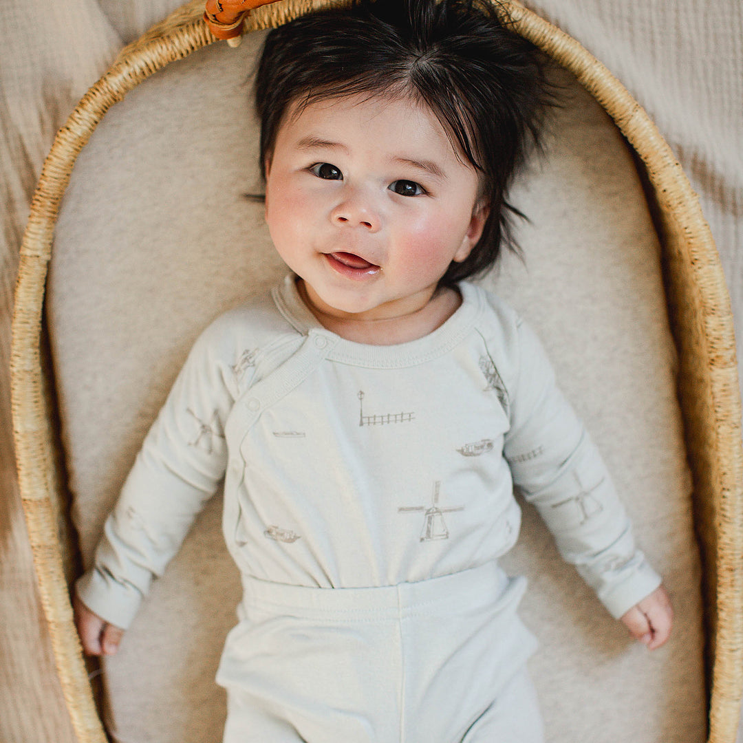 Amsterdam 3 Piece Bodysuit & Pant Set - Morning Blue