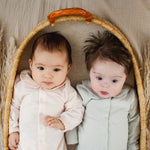 Load image into Gallery viewer, Muslin Collar Infant Boy Jumpsuit
