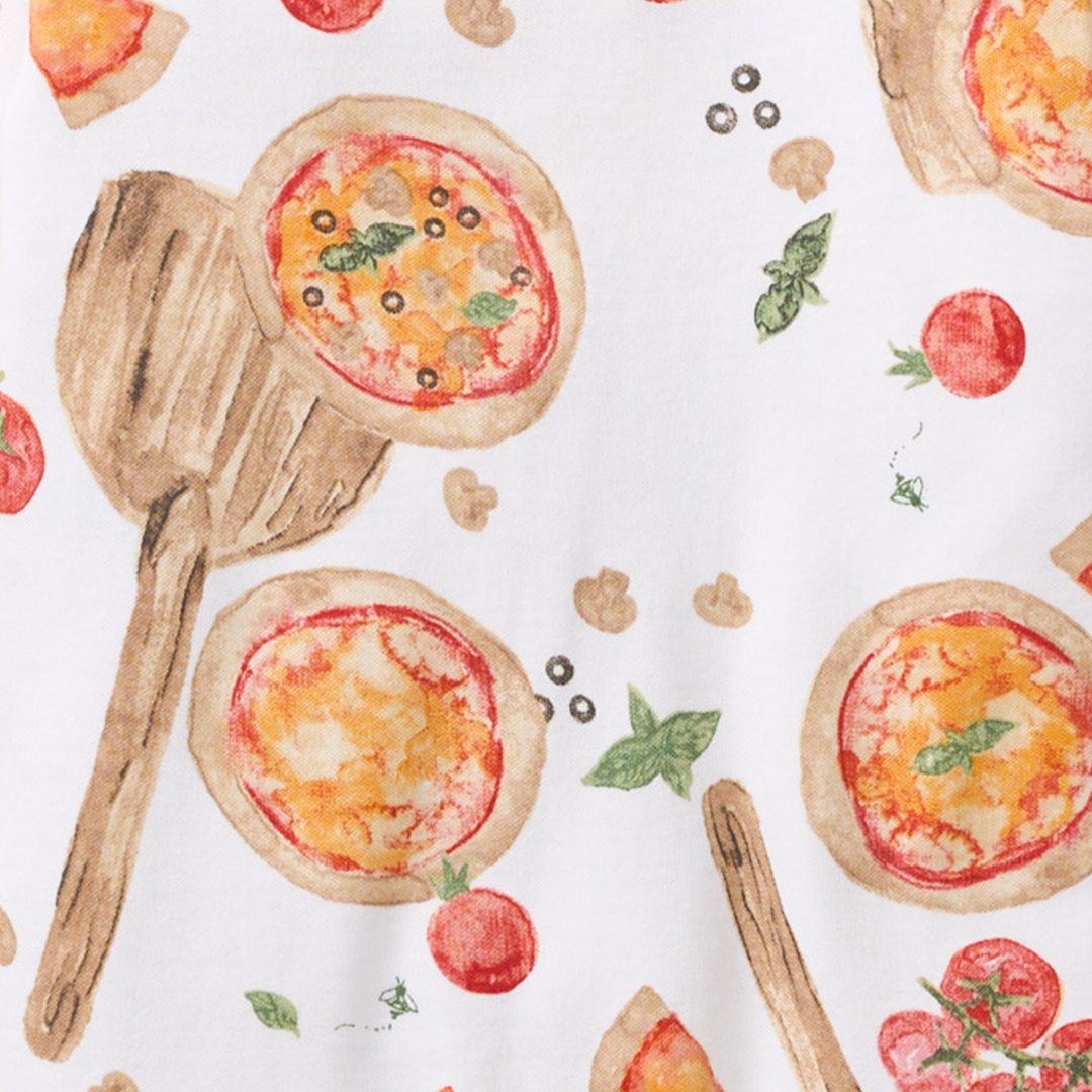 Brick Oven Pizza Organic Cotton Sleeper Swatch