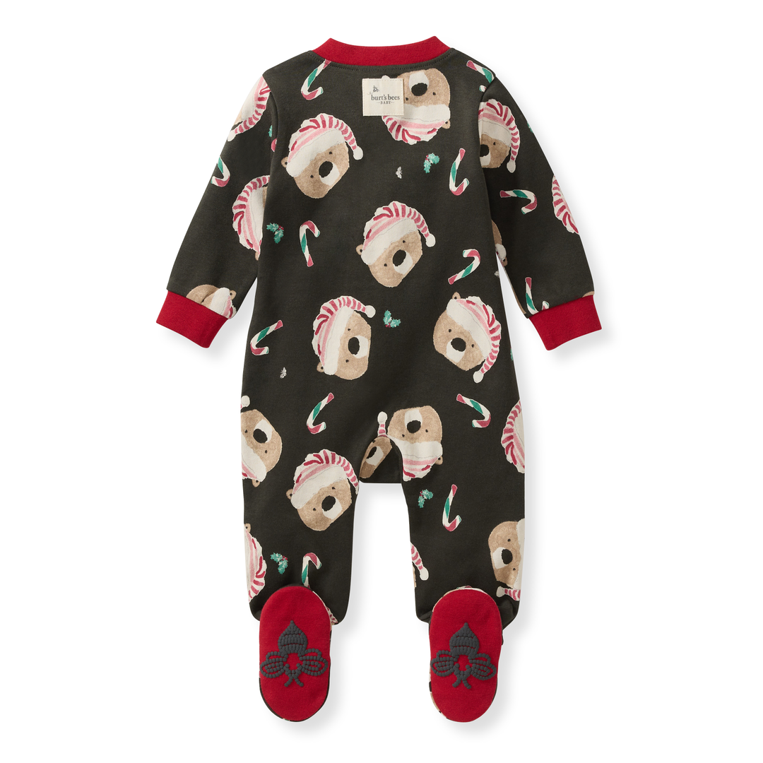Candy Cane Bears Matching Family Sleep & Play Back