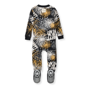 Happy New Year Organic Cotton Sleeper Footed