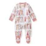 Load image into Gallery viewer, Sunrise Slopes Organic Cotton Sleep &amp; Play - Organic Rose Back
