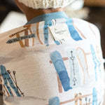 Load image into Gallery viewer, Product Image 5 of Sunrise Slopes Organic Cotton Pajamas - Mountain Blue
