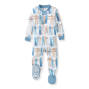 Sunrise Slopes Organic Cotton Sleeper - Mountain Blue