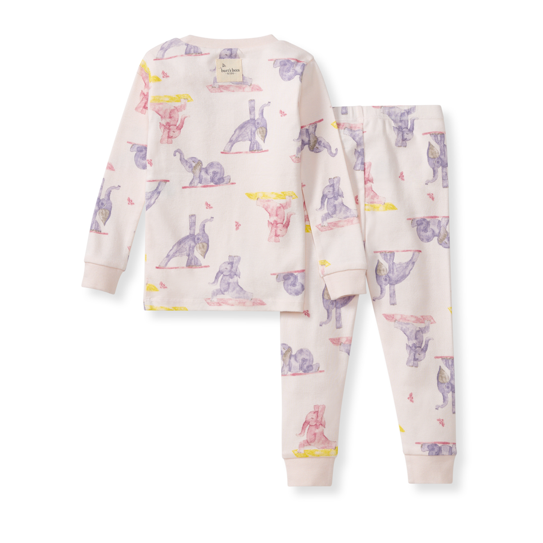 Yogi Elephants Organic Two-Piece Pajamas Back