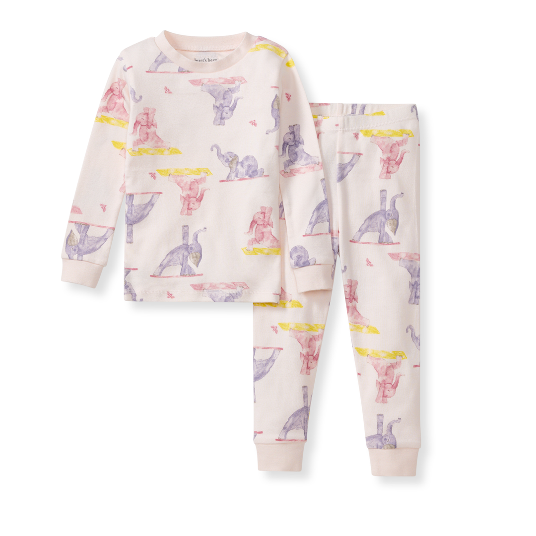 Yogi Elephants Organic Two-Piece Pajamas