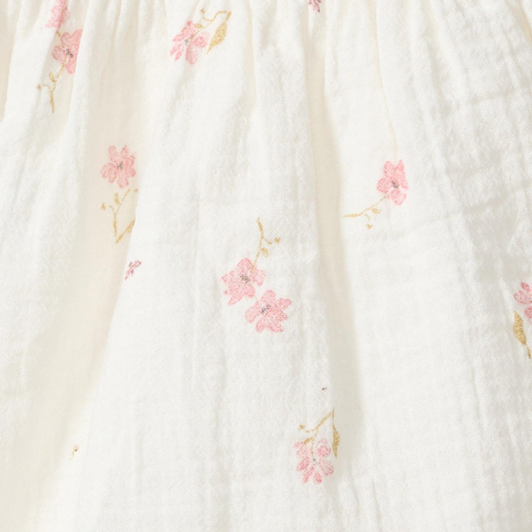 Floral Muslin Baby Girl Romper