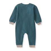 Textured Knit Baby Boy Jumpsuit