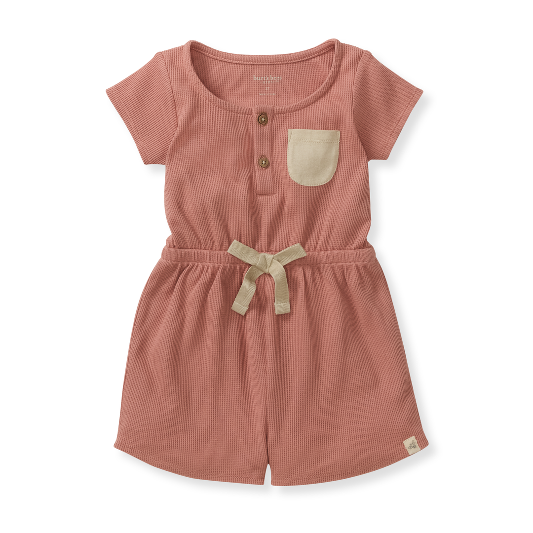 Organic Girl Waffle Romper