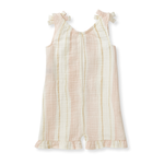 Load image into Gallery viewer, Pacific Stripe Organic Girl Romper