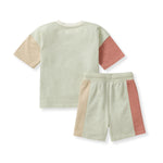 Load image into Gallery viewer, Color Blocked Boy Tee &amp; Shorts Set