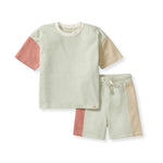 Load image into Gallery viewer, Color Blocked Boy Tee &amp; Shorts Set