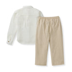 Load image into Gallery viewer, Button Down Boy Shirt &amp; Pants Set