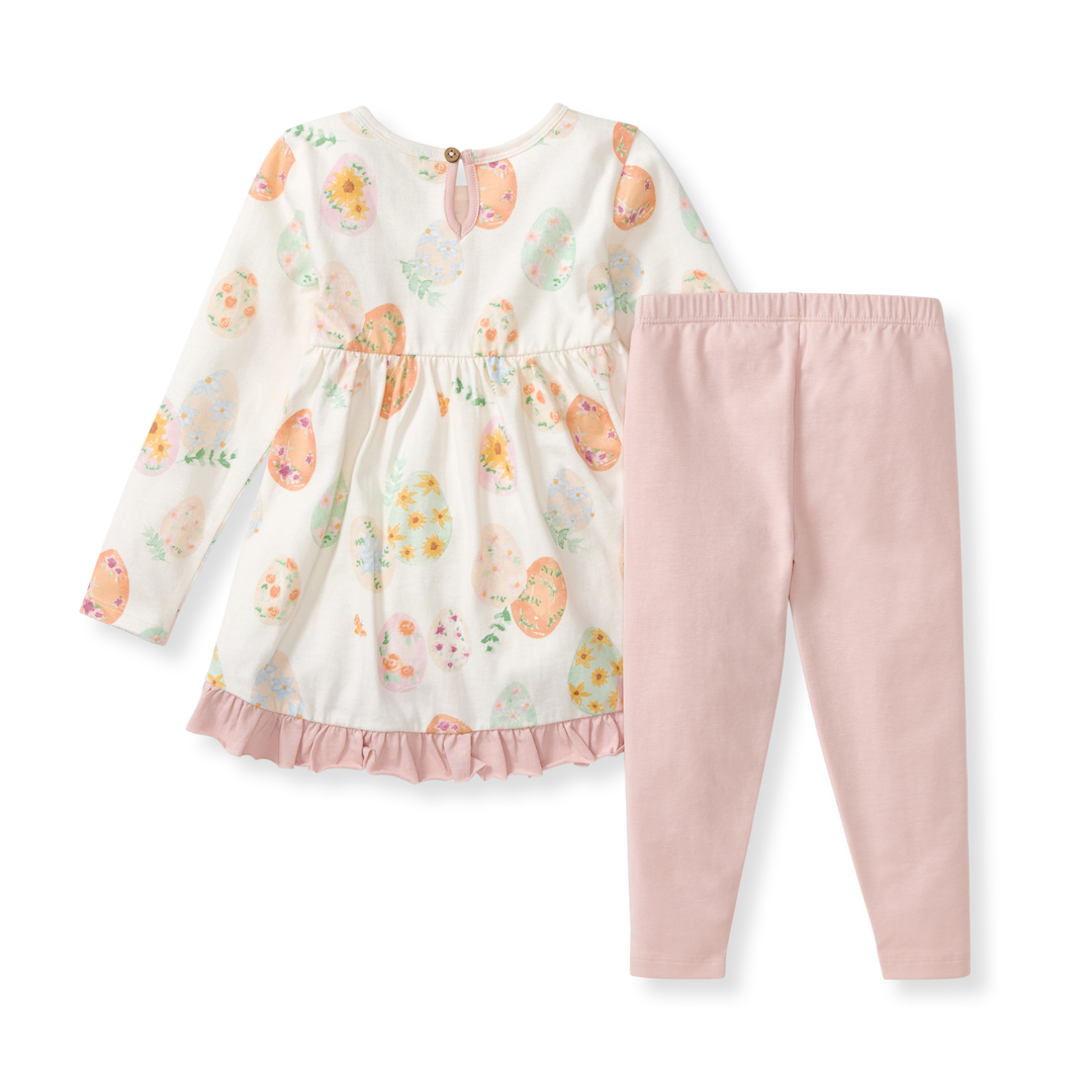 Floral Easter Eggs Tunic & Pants Set