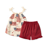 Load image into Gallery viewer, American Flag Girl Tank &amp; Shorts Set