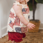 Load image into Gallery viewer, American Flag Girl Tank &amp; Shorts Set