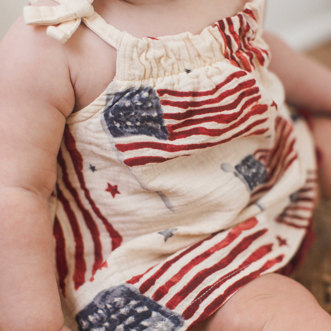 American Flag Girl Tank & Shorts Set
