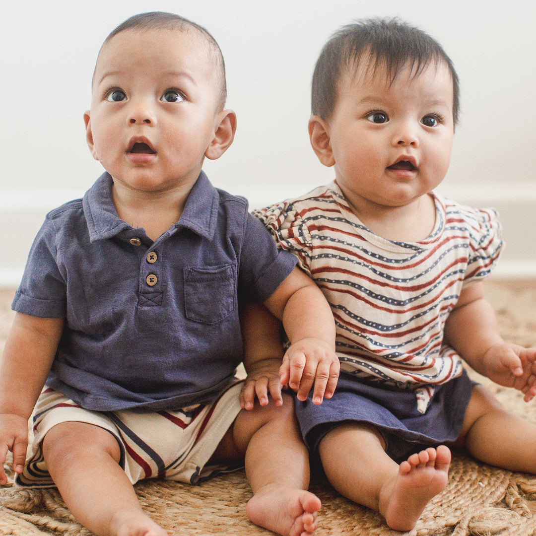 Festive Pattern Girl Tee & Shorts Set