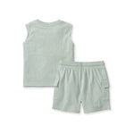 Load image into Gallery viewer, Acid Wash Boy Tee &amp; Shorts Set - River Slate