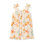 Load image into Gallery viewer, Starfish &amp; Shells Organic Girl Romper