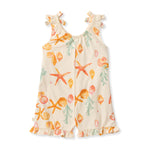 Load image into Gallery viewer, Starfish &amp; Shells Organic Girl Romper