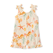 Starfish & Shells Organic Girl Romper