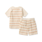 Load image into Gallery viewer, Basic Stripe Boy Tee &amp; Shorts Set