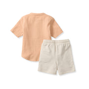 Muslin Boy Shirt & Shorts Set