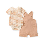 Load image into Gallery viewer, Diamond Tile Baby Boy Romper &amp; Bodysuit Set