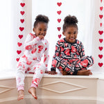Load image into Gallery viewer, I Heart You Organic Cotton Two-Piece Pajamas
