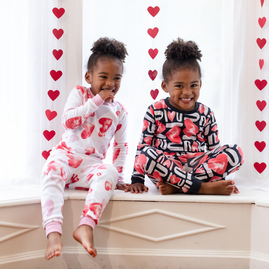 I Heart You Organic Cotton Two-Piece Pajamas